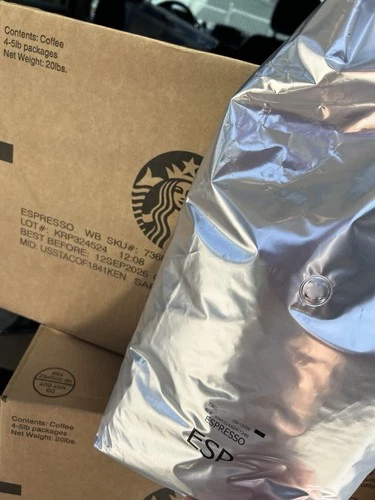 Starbucks Espresso 5 Lb Bag 9/26 Sealed New Whole Beans Fresh