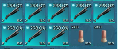 ARK SURVIVAL ASCENDED-- ASA -- AMMO  %298   RIFLE   SHOTGUN   PISTOLS