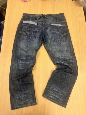 Y2K Mish Mash Herren Jeans Regular Fit Blau Denim Größe 40