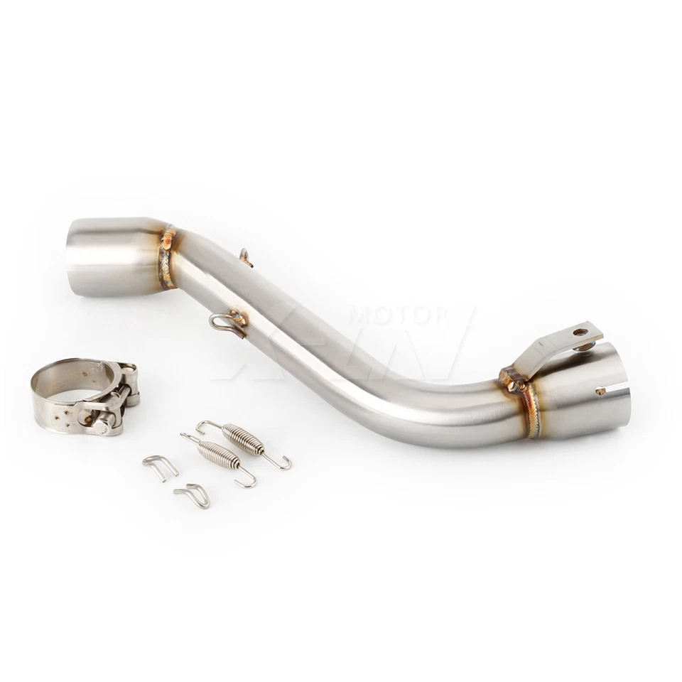 For Honda CRF250 L / Rally 2017-2020 Exhaust Mid Link Pipe Silvery Muffler Tips Foto 4 de 4