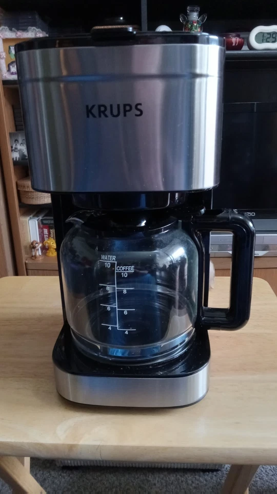 KRUPS 10 CUP SIMPLY BREW COFFEE MAKER HAS REUSABLE FILTER STAINLESS STEEL &... - Image 2 of 4