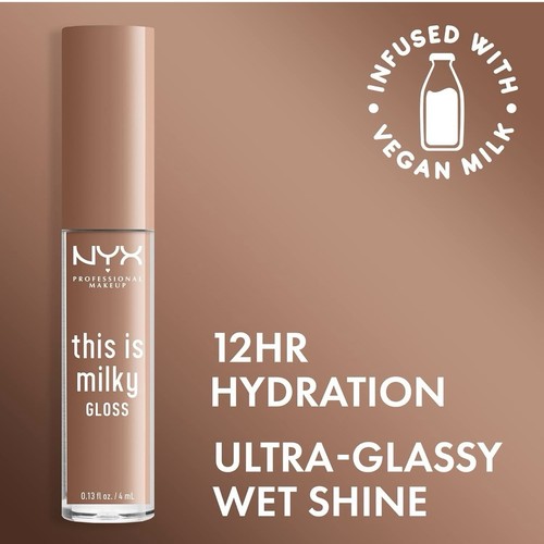 NYX Professional Makeup This Is Milky Gloss 12 Hr Cookies & Milk Cool Beige Nude - 第 2/7 張圖片
