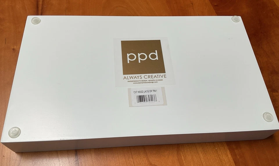 Lacquered Wood Tray by Paperproducts Design Winter Holiday Woodpecker 12x7” - Image 4 of 4