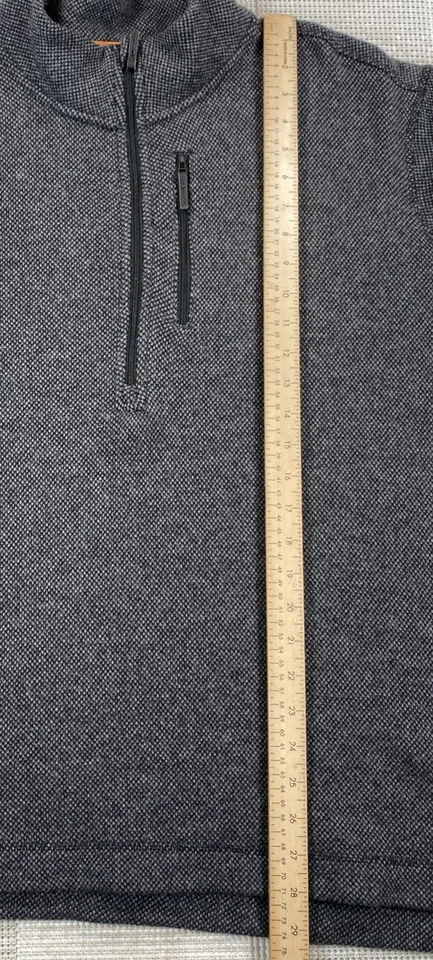 Smartwool Heritage Trail Fleece Half Zip Sweater Wool Blend Dark Gray Men’s XXL - Image 4 of 4