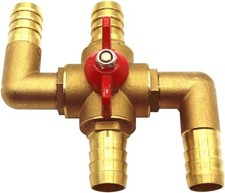 Brass 4 Way Heater Control Valve 5/8in Manual Automotive Coolant Bypass