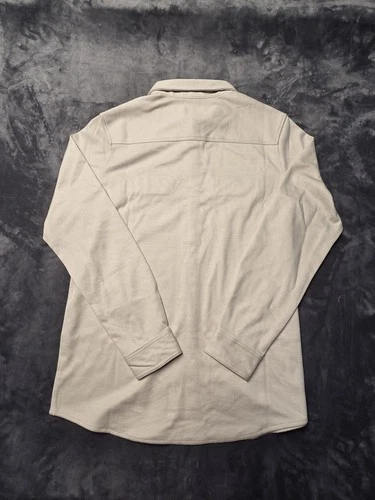 NWT Goodfellow & Co Mens L Tall Comfort Wear Shirt Jacket Shacket Cream Beige image 3