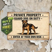 My Yard My Dog Warning Sign One 2D Flat 12x8 Metal Tin Sign Plaque