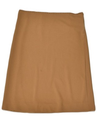 VINTAGE Damen A-Linien Rock W30 mittelbraun AG04