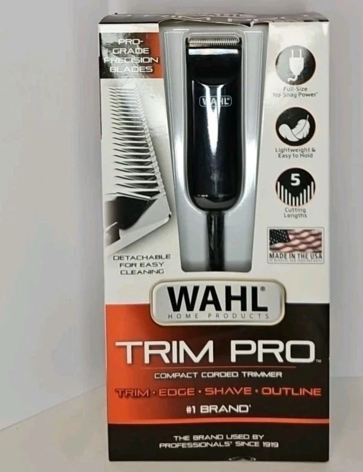 Wahl Trim Pro Compact Corded Trimmer for Men with Detachable