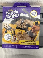 Kinetic Sand Construction Site Folding Sandbox w/ Toy Truck  2lbs of Play Sand