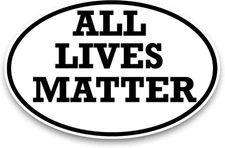 Magnet Me Up All Lives Matter Oval Decal, 4x6 Inches, Heavy Duty Alm-o 