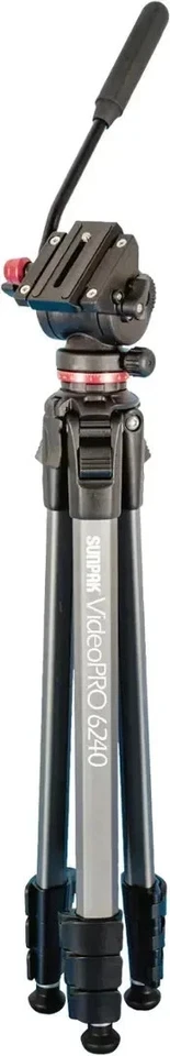 Trípode de aluminio Sunpak VideoPro 6240DLX 62" - CAJA ABIERTA - GRADO B Foto 4 de 4