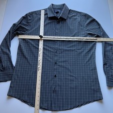 Mizzen  Main Leeward Shirt Men's XL Trim Green Navy Check Performance Button Up