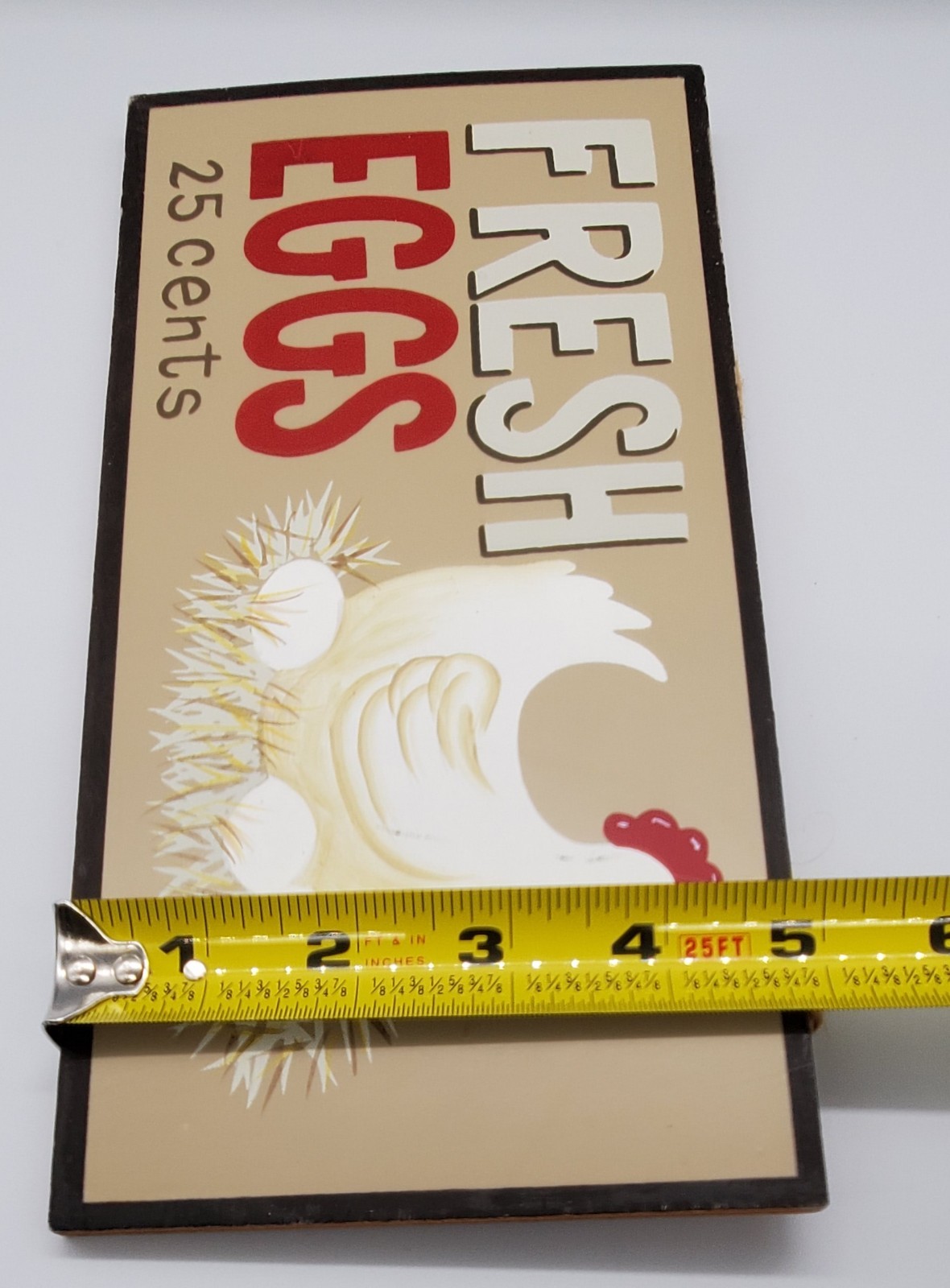 FRESH EGGS 25c Rustic Farmhouse Shabby Primitive Chicken Hen Country Wood Sign