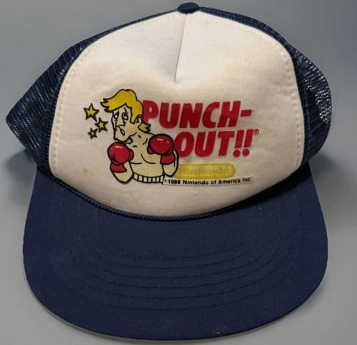 Nintendo Punch-Out Game Hat 1988 Vintage Rare /Boys Youth Snapback Trucker Hat