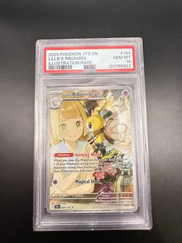 Lillie's Ribombee 164/159 Journey Together Illustration Rare Pokémon TCG PSA 10
