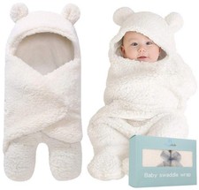 Ultra-Soft Baby Swaddle Blanket Plush Receiving Wrap for Infants 0-6 Months
