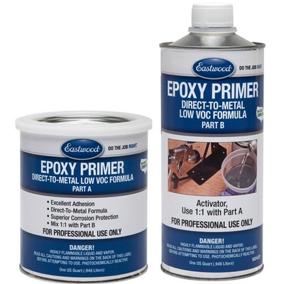Eastwood Epoxy Primer Black Autobody Paint and Activator - 2 Quart Kit