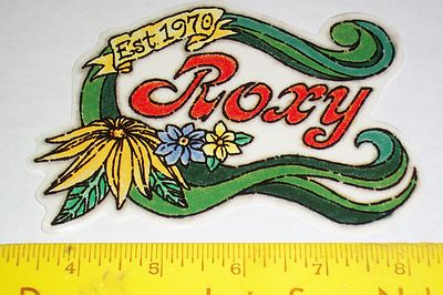 Vintage 90s ROXY Surf Skate Sticker - Huge Beach Girl Heart Design (NOS - New Old Stock) 5 thumbnail image