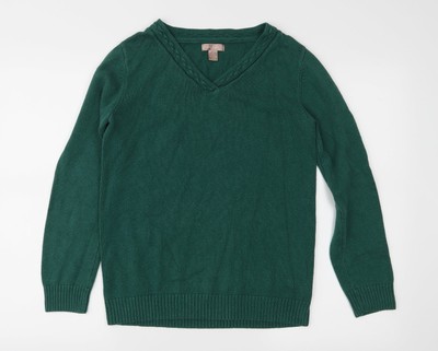 White Sierra Womens Green Knit Pullover 
