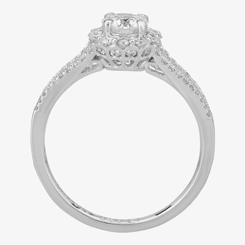 1888 Collection Platinum Brilliant Cut 0.89ct Diamond Split-Shoulders Cluster... - Picture 2 of 3