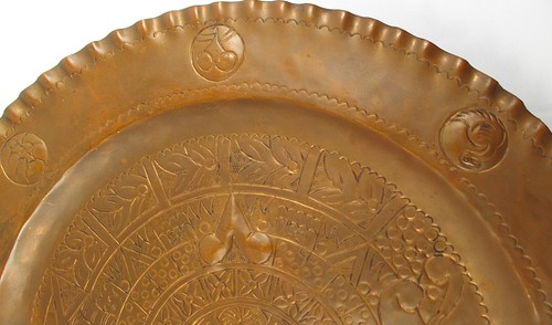 Große Vintage 16,25 Zoll Durchmesser Azteken Maya Sonnengott Kupfer Wandrelief Mexiko - Bild 4 von 10