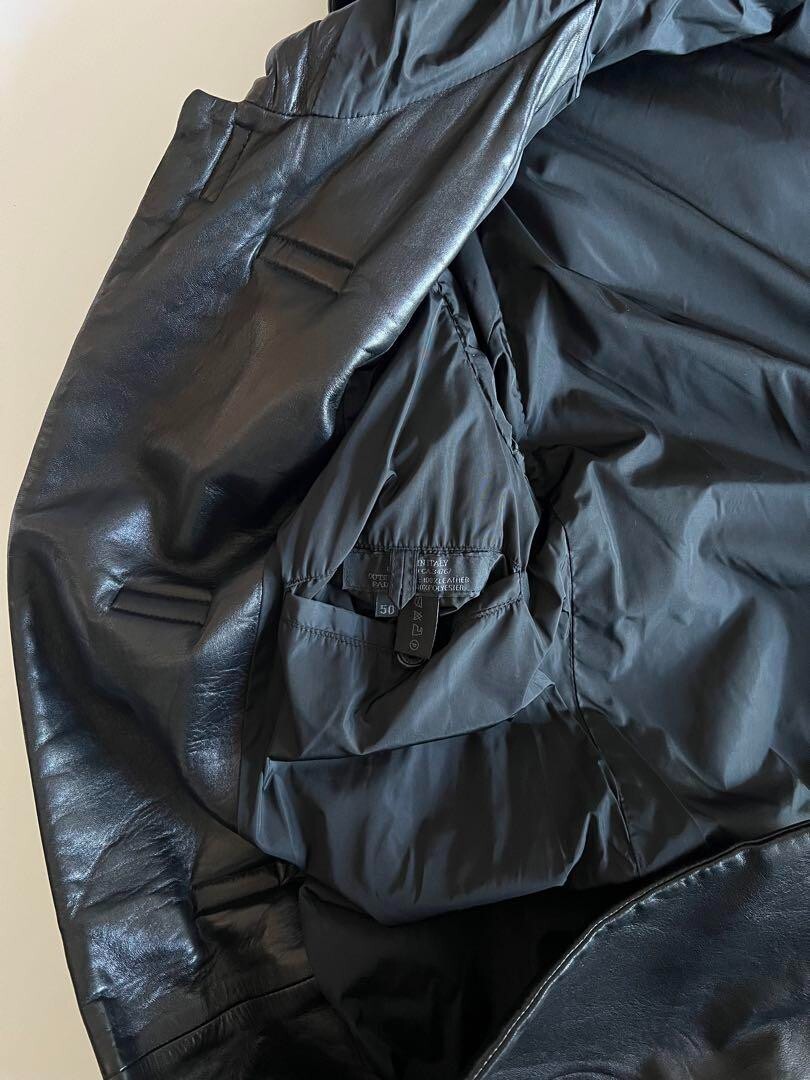 PRADA FW1999 Strap Leather Jacket Coat Size:50 Black Men's PRADA FW1999 Strap Leather Jacket Coat Size:50 Black Men's