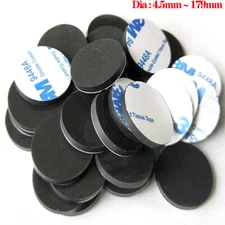 Black Round/Curved Self Adhesive Backing Silicone Rubber Non-slip Pads Protector
