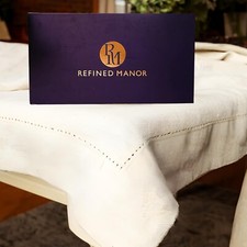 100 Pure Linen Tablecloth 90x60, Luxury Fabric, Machine Washable Table Cloth
