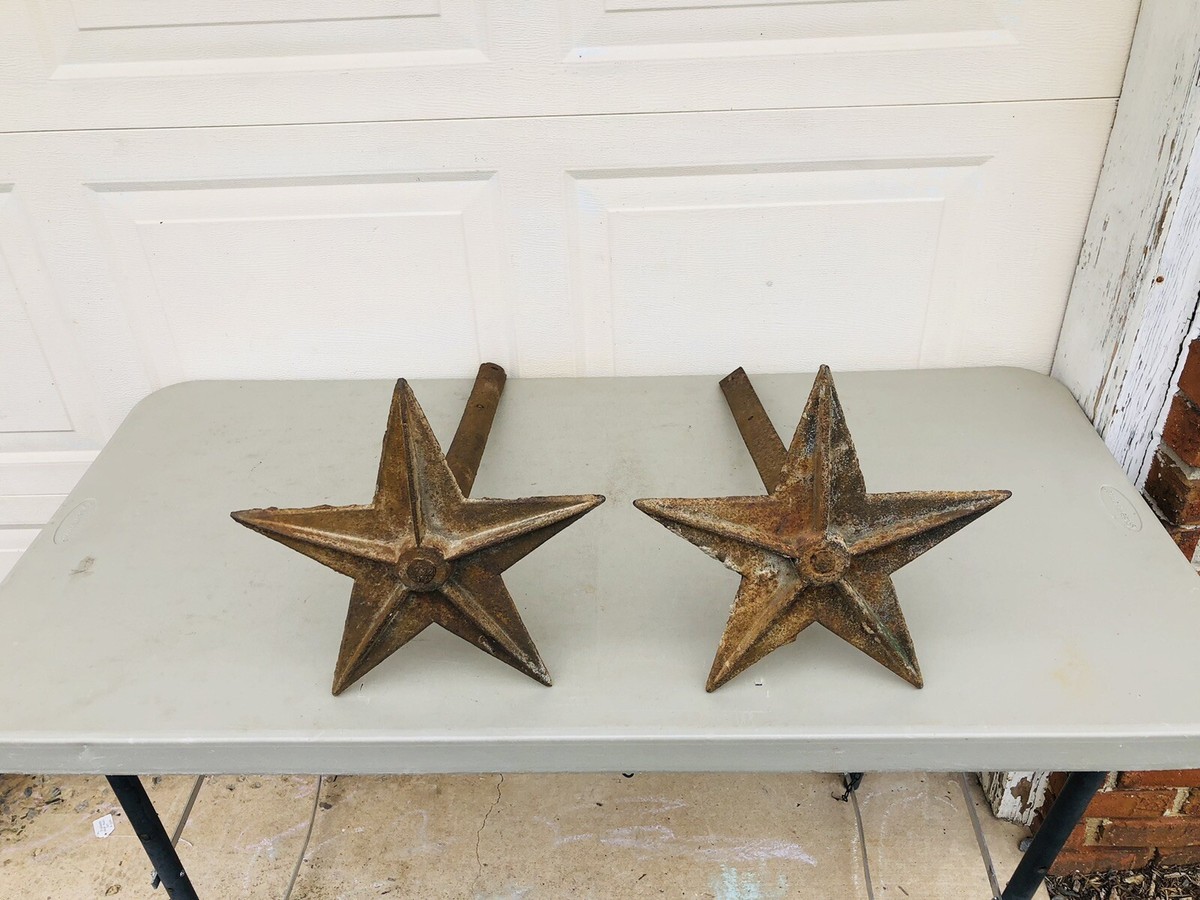 Antique 12 Inch Building Star Anchor Plate Architectural Cast Iron 