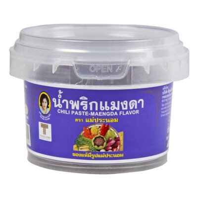 Chili Paste Thai Mangda Flavor Dry Hot Spicy Cooking Nam Prik Maepranom 90G