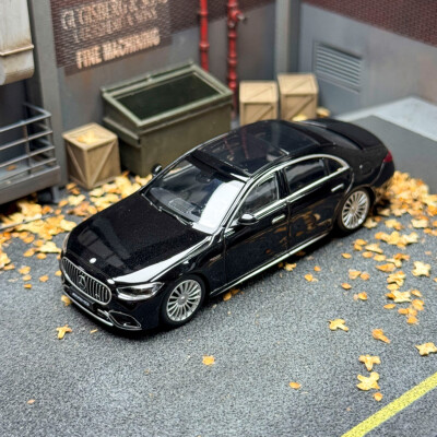 AR 1:64 Schwarz Benz AMG S63 E Performance Sportmodell Diecast-Auto