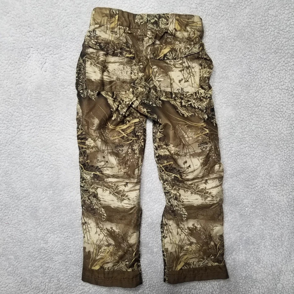 Real Tree SCENT-FACTOR, EDGE Boys Lined Camo Multi Pocket Pants Size Medium - Image 2 of 4