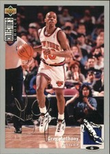 GREG ANTHONY 91 BASKETBALL Upper Deck 1994 95 SILVER AUTOGRAPH Card Figure KNICKS