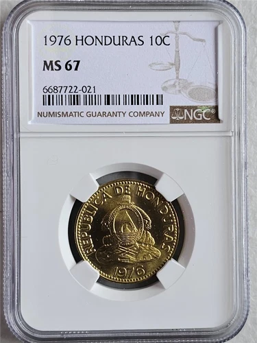 Honduras 10 Centavos 1976 NGC MS 67