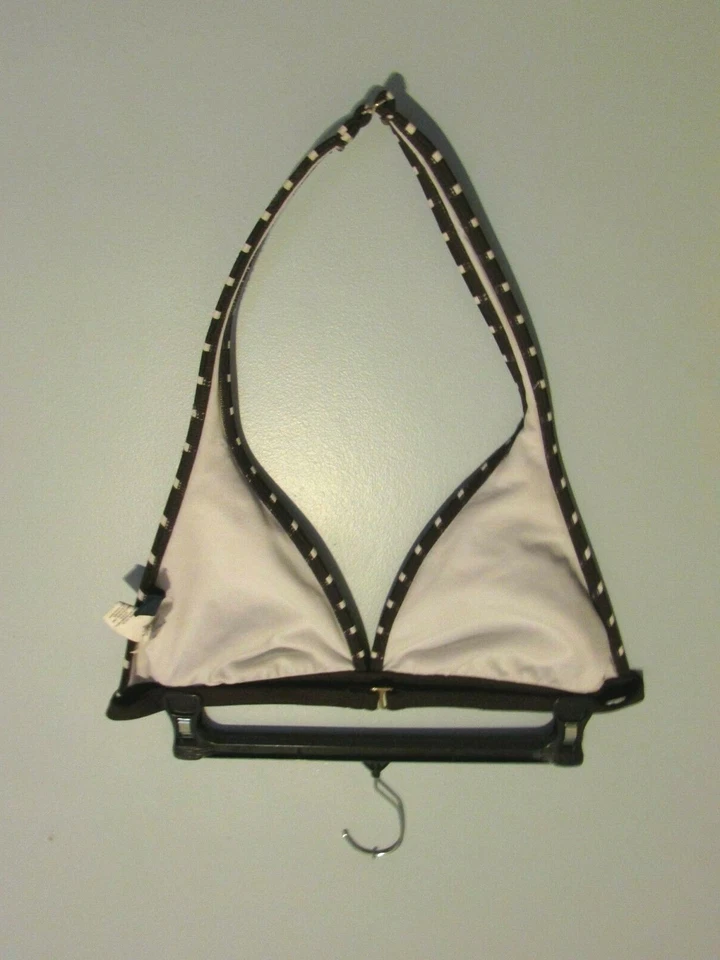 Top de bikini a rayas marrón y blanco Chaps para mujer talla 16 ¡¡EXCELENTE ESTADO USADO!!! Foto 2 de 2