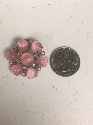 Vintage CZEC-10 Purple Color Stone Flower Brooch-Prong Set Stones Signed Jewelry - Picture 6 of 6