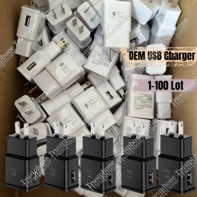 Wholesale Bulk Adaptive Fast USB Wall Charger US Block Power Adapter For Samsung