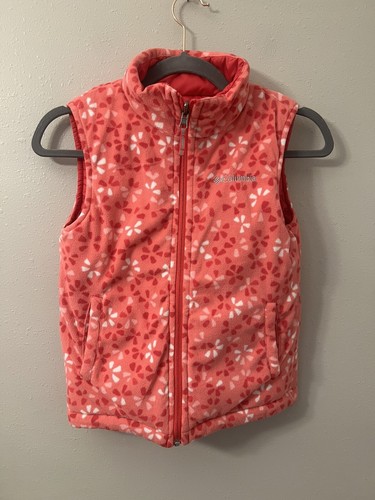 Columbia Girls Pink Reversible Puffer Vest Size Small - Picture 2 of 6