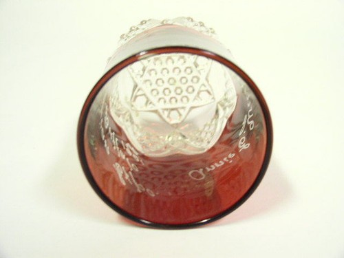 Large Pan American Exposition Buffalo, New York 1901 Ruby Red Flash Glass - Picture 6 of 7