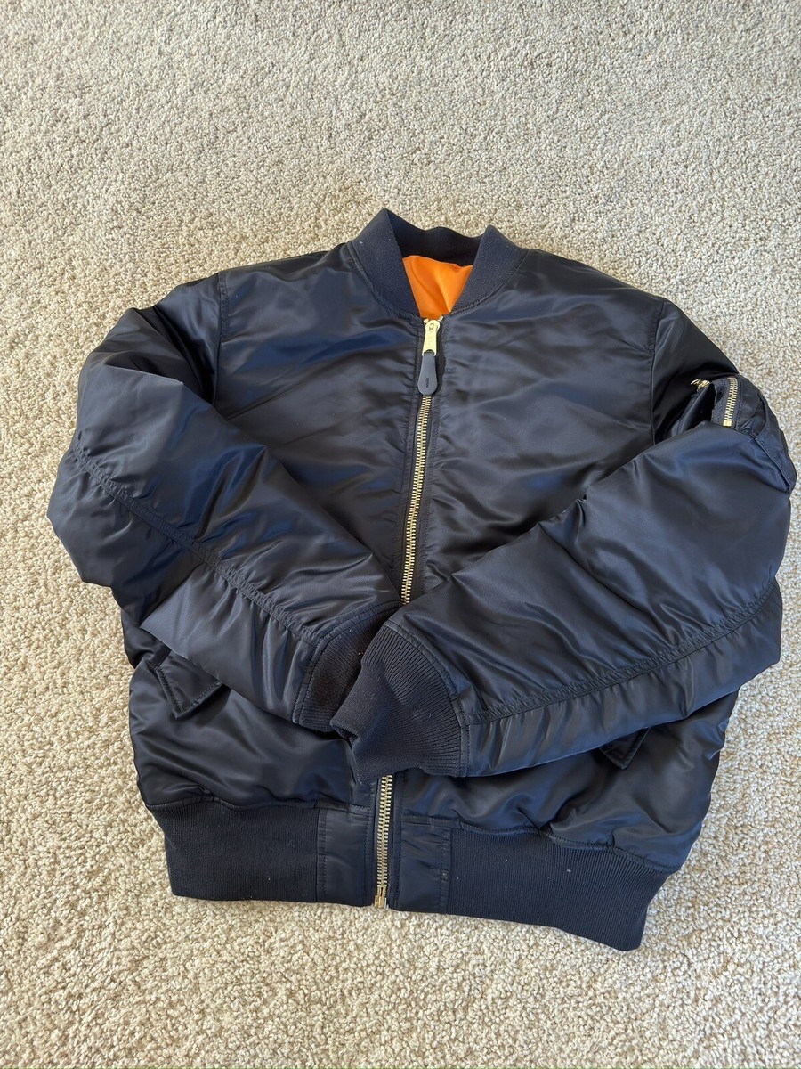ALPHA INDUSTRIES REVERSIBLE MA-1 BOMBER JACKET BLACK/ORANGE ALPHA INDUSTRIES REVERSIBLE MA-1 BOMBER JACKET BLACK/ORANGE