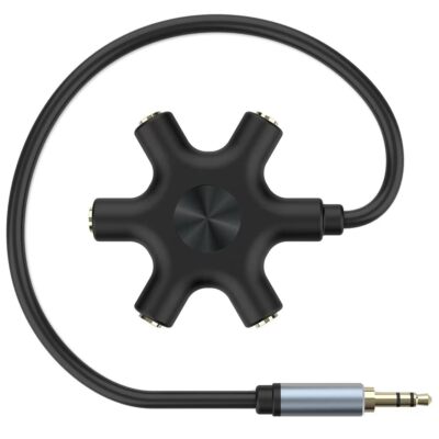 Multi Headphone Audio Splitter 5-Way Jack 3.5mm Audio Stereo Headset Splitter...