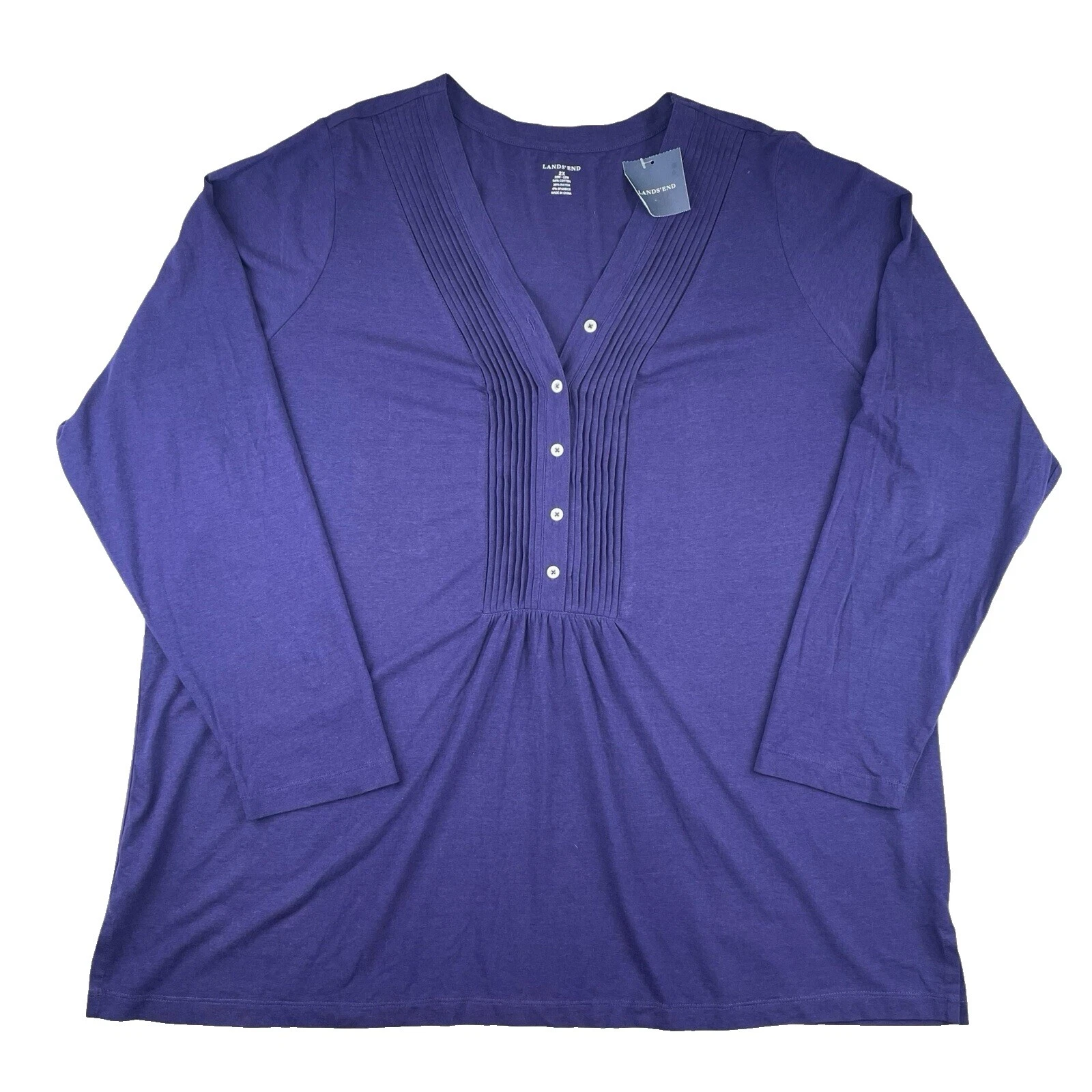 Lands 'End Blusa de algodón para mujeres