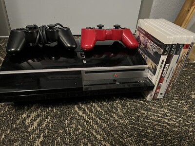 SONY PlayStation PS3 Fat Console Bundle 2xDualshock Controllers  Games