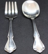 VTG Oneida Craft Deluxe Stainless Steel Fork Spoon Set Utensils Baby Toddler
