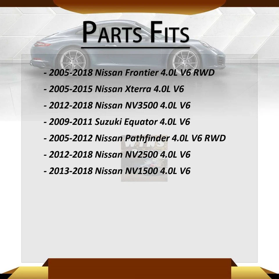 Anclaje de montaje de motor delantero 2 piezas para Nissan Frontier 2005-2018 tracción trasera Foto 2 de 4