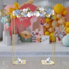 Metal Wedding Arch For Wedding Brithday Party Decor 1.2m Metal Flower Stand Gold