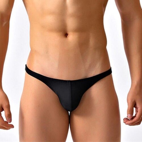 Sexy Men Swimsuit Beach Briefs Low-rise Half-hip Bikini Gay Bathing Suit Shorts - Picture 13 of 29