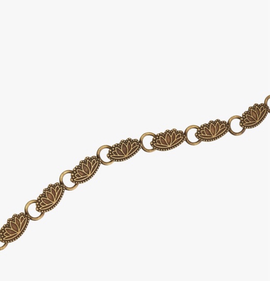 Zara Limited Edition Antique Gold Finish Metal Leaf Chain  display picture 3