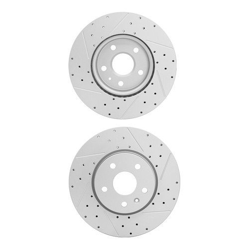 Front Drilled Brake Rotors For 2010-2017 Chevy Equinox Malibu Impala GMC Terrain - Picture 2 of 7